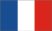 Flag of France (blue, white and red horizontal stripes).