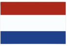 Flag of the Netherlands (red, white and royal blue horizontal stripes).